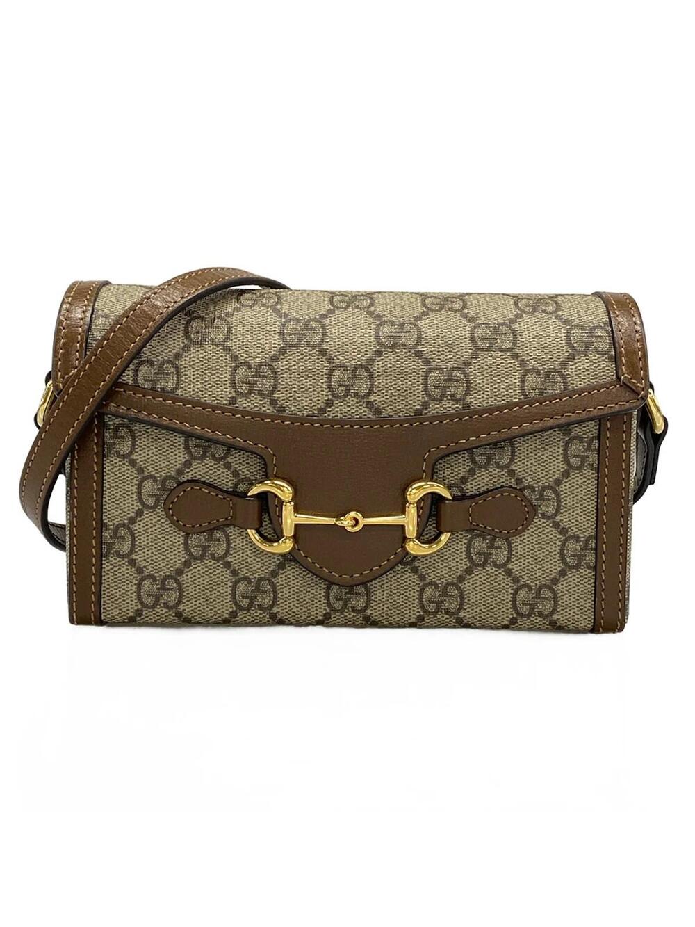 Gucci Horsebit Dark Brown Beige Pvc #306348G14B